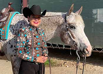 Dal Porto Youth Equestrian team member at CPHA show in April 2022 