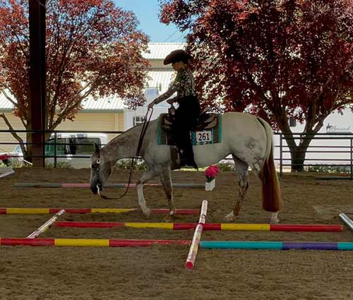 Dal Porto equestrian team member at Gold n Grand Show in July 2022